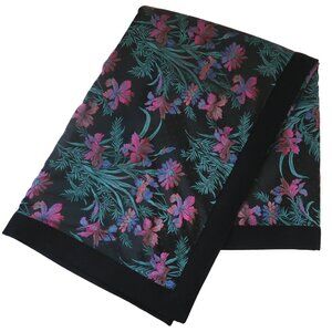 CECCHI & CECCHI Black Floral jacquard throw